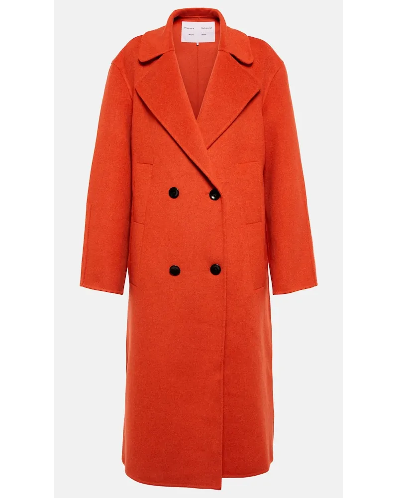 Proenza Schouler White Label - Cappotto in misto lana Arancione