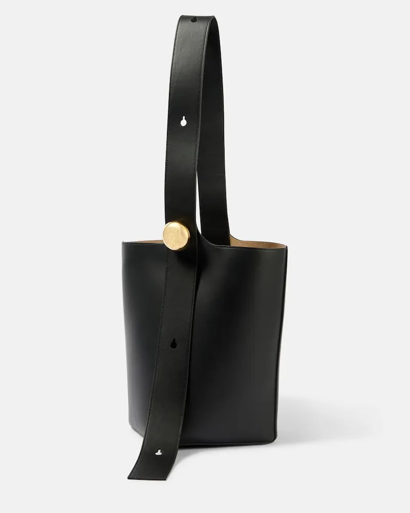 Loewe Secchiello Pebble Medium in pelle Nero