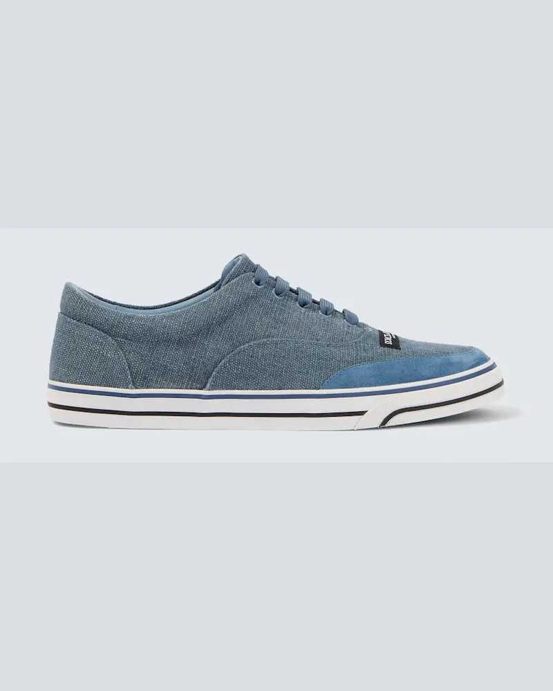 Dolce & Gabbana Sneakers con finiture in suede Blu