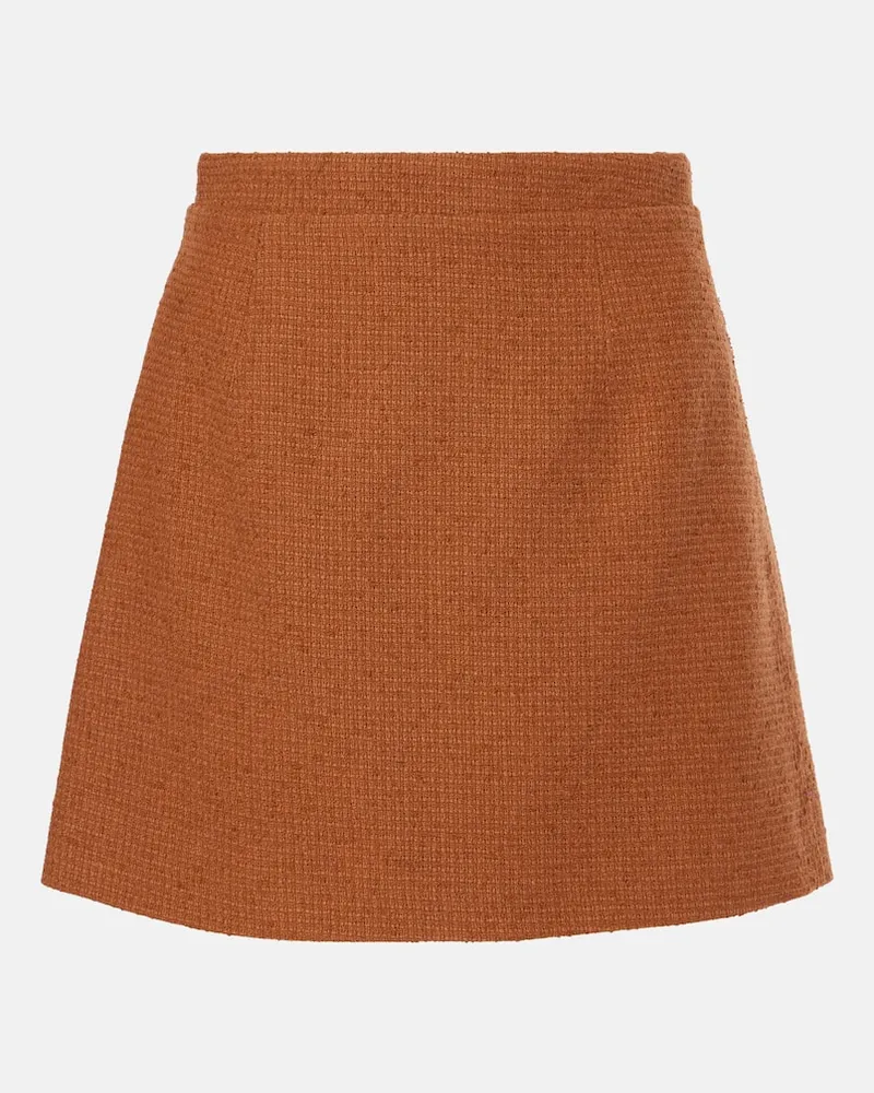 Patou Minigonna Iconic in misto lana e cotone Beige