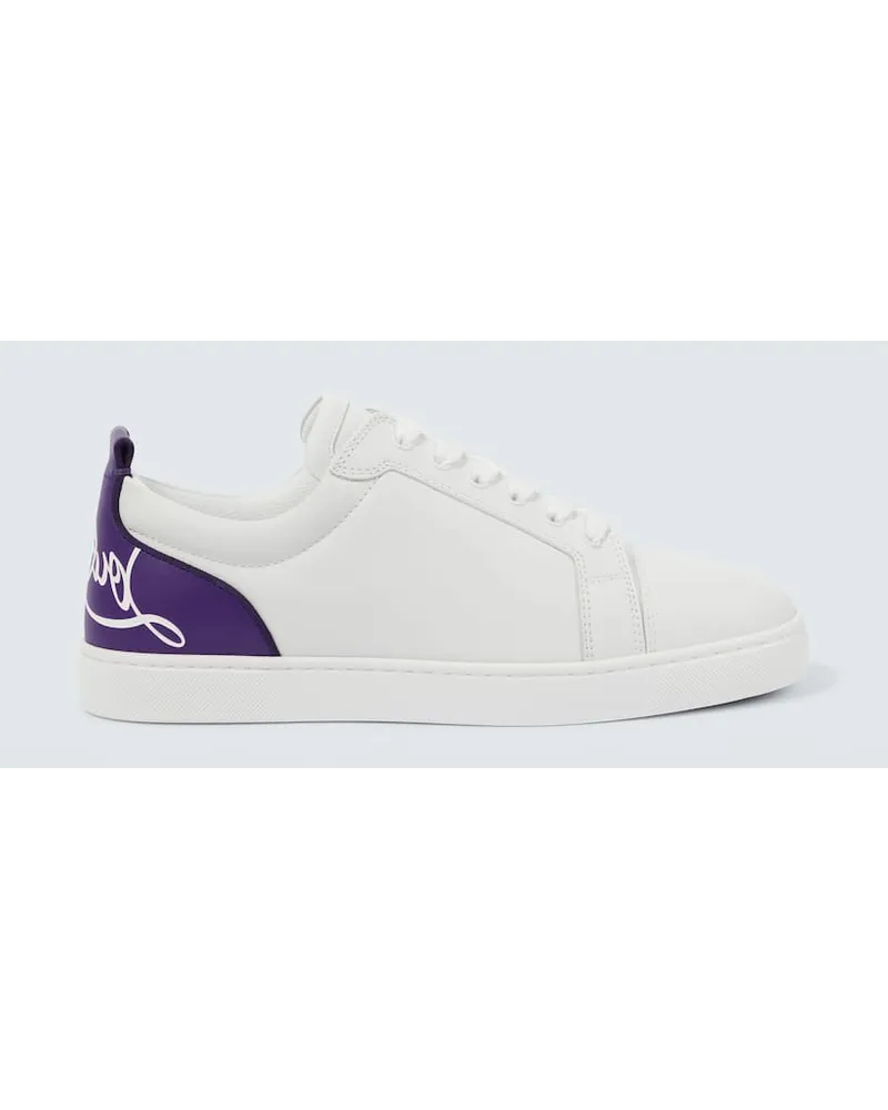 Christian Louboutin Sneakers Fun Louis Junior in pelle Bianco