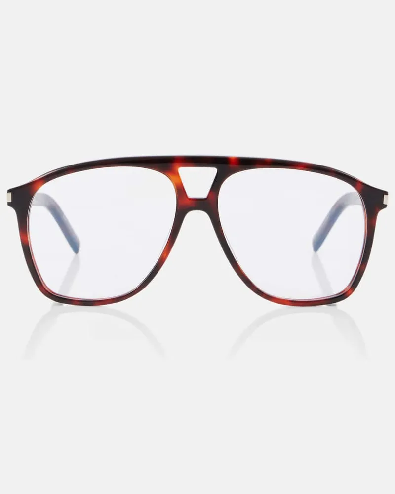 Saint Laurent Occhiali aviator Dune Marrone