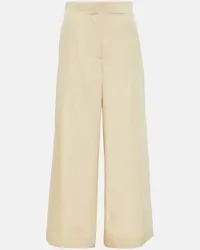 Joseph Pantaloni Thurlow in seta e cotone Bianco