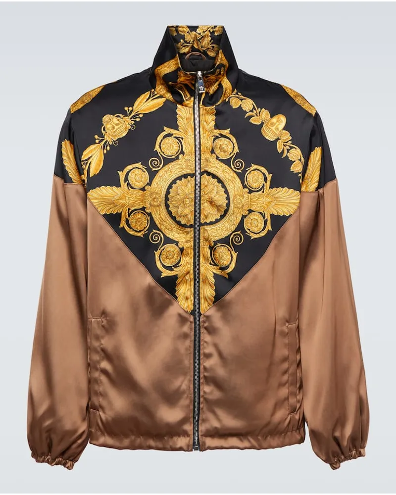Versace Bomber Maschera Baroque in raso Multicolore