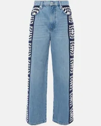 Frame Denim Jeans regular Le Jane Crop Crochet Blu