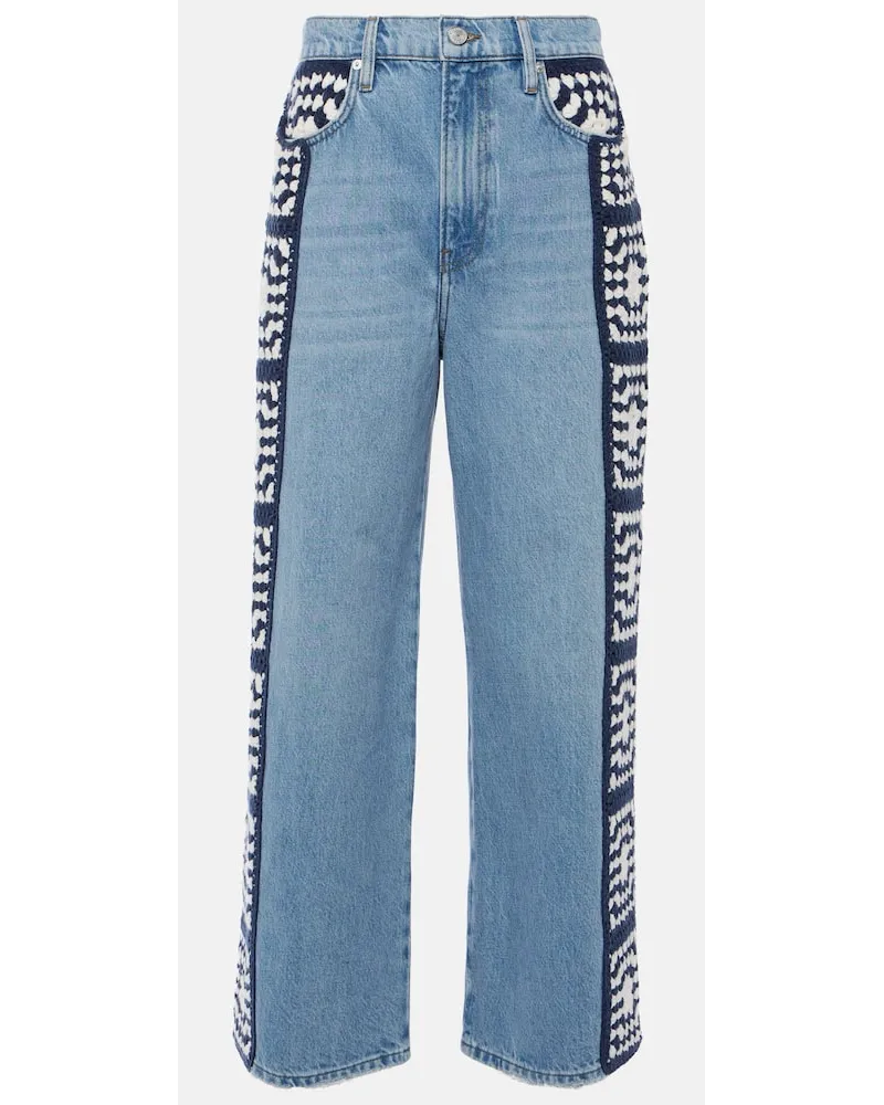 Frame Denim Jeans regular Le Jane Crop Crochet Blu