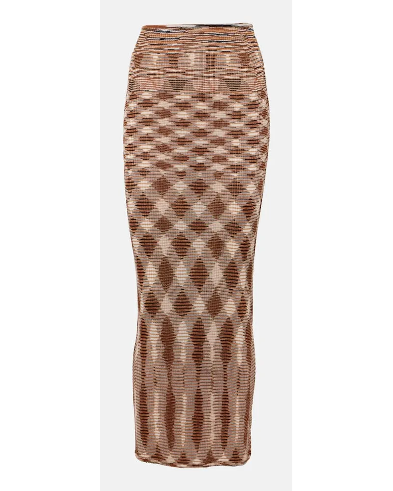Missoni Gonna lunga in maglia a vita alta Multicolore