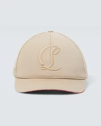 Christian Louboutin Cappello da baseball Mooncrest in cotone Beige