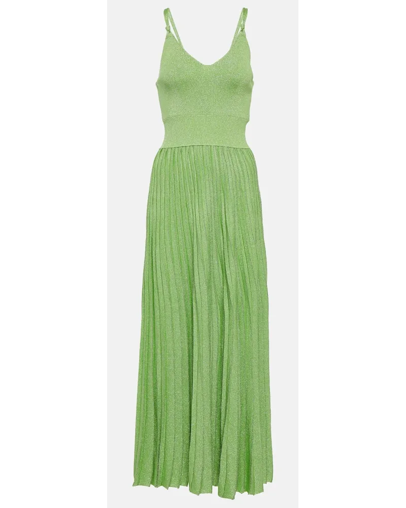 Proenza Schouler Abito lungo in maglia lamÃ Verde