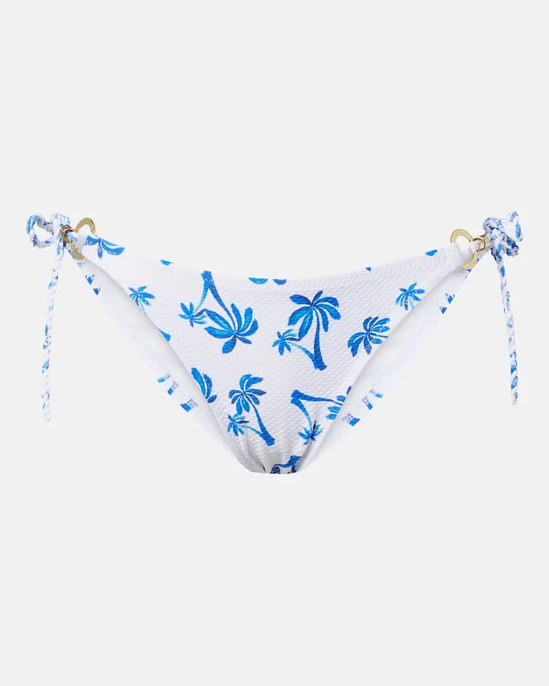 Heidi Klein Slip bikini Palm Beach con stampa Bianco