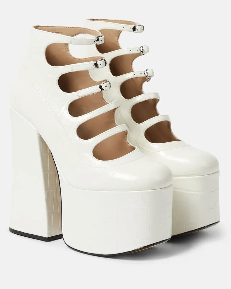 Marc Jacobs Stivaletti Kiki 150 in pelle con plateau Bianco