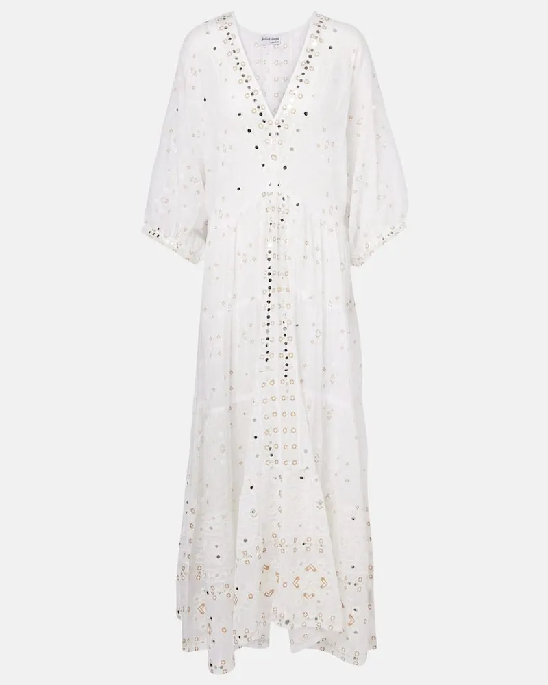 Juliet Dunn Abito lungo in cotone Bianco