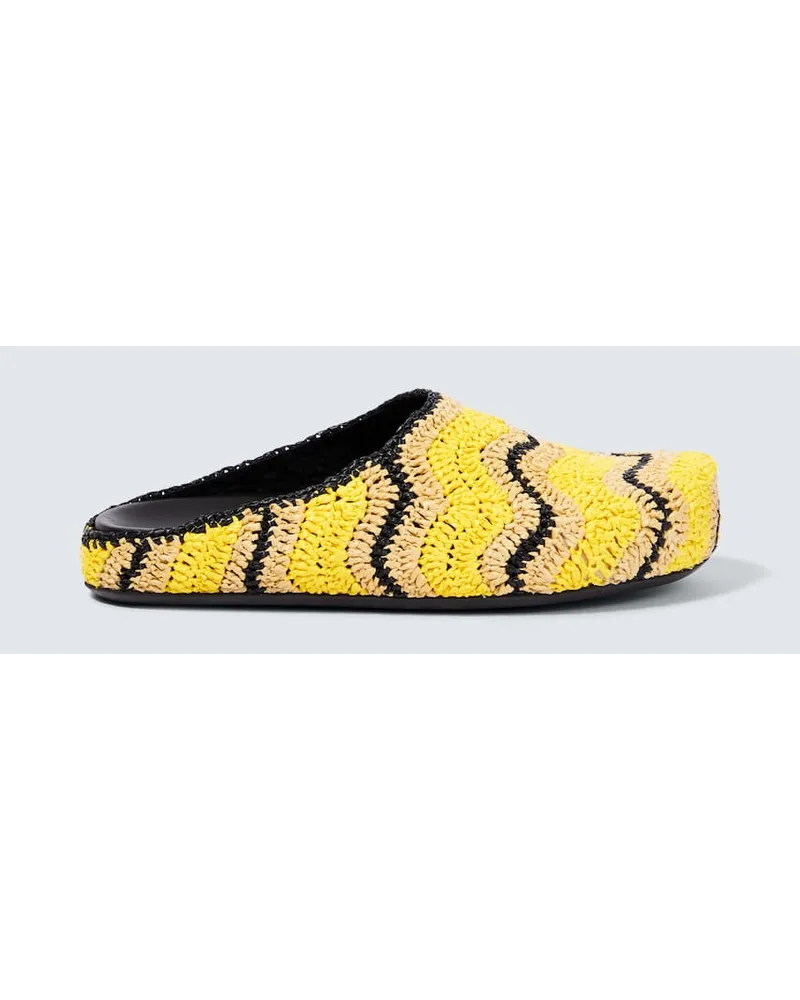 Marni x No Vacancy Inn - Mules in crochet Giallo