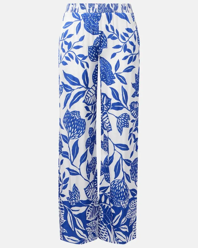 Poupette St Barth Pantaloni Cecile a gamba larga Bianco
