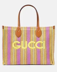 Gucci Borsa a righe con pelle Multicolore