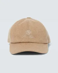 Loro Piana Cappello da baseball in cashmere Marrone