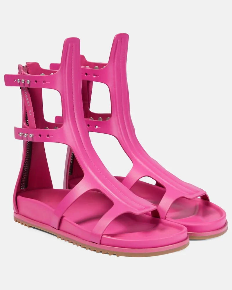 Rick Owens Sandali gladiatore in gomma Rosa