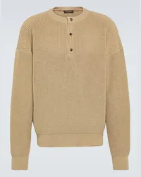 Loro Piana Pullover Umi in cotone a coste Beige