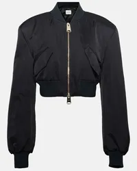 KHAITE Bomber Reggie oversize in raso Nero