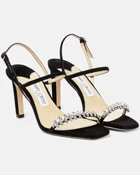 Jimmy Choo Sandali Meira 85 in suede Nero