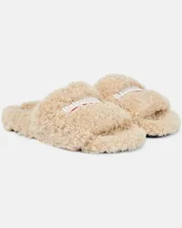 Balenciaga Sandali Furry in shearling sintetico Beige