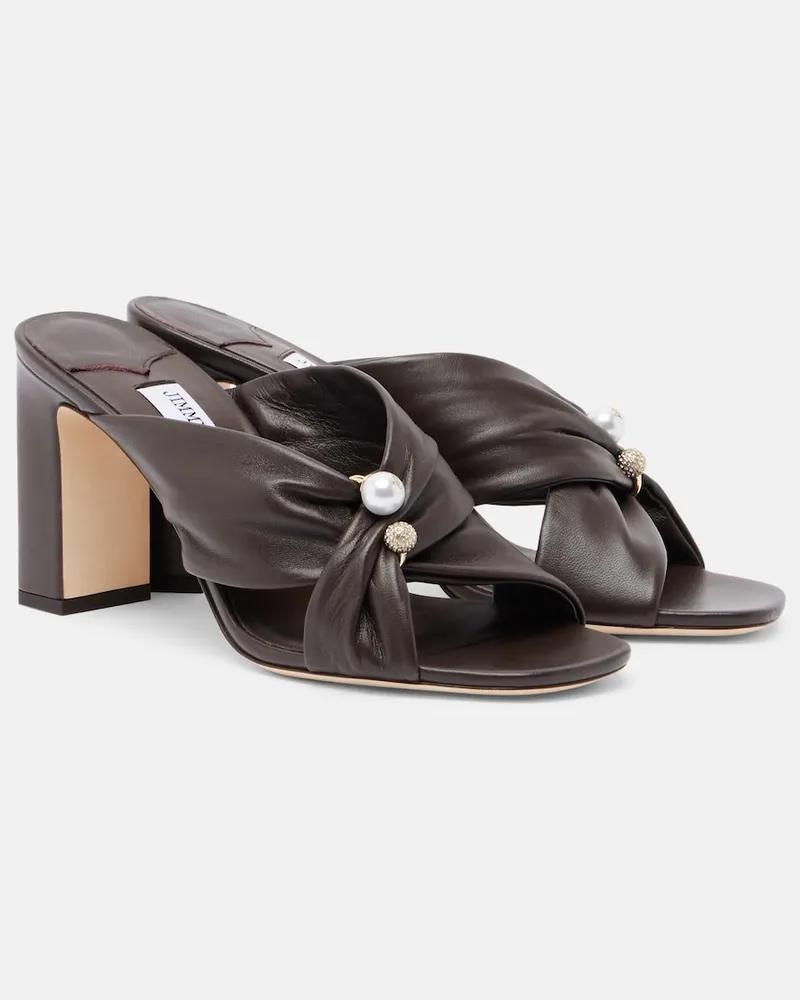 Jimmy Choo Mules Rafi in pelle Marrone