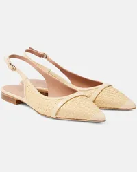 Malone Souliers Ballerine slingback Jama in rafia Beige