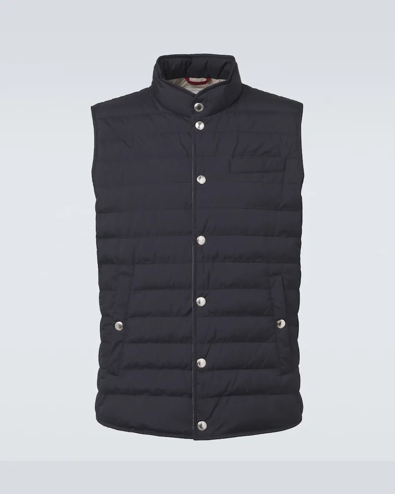 Brunello Cucinelli Gilet imbottito Blu