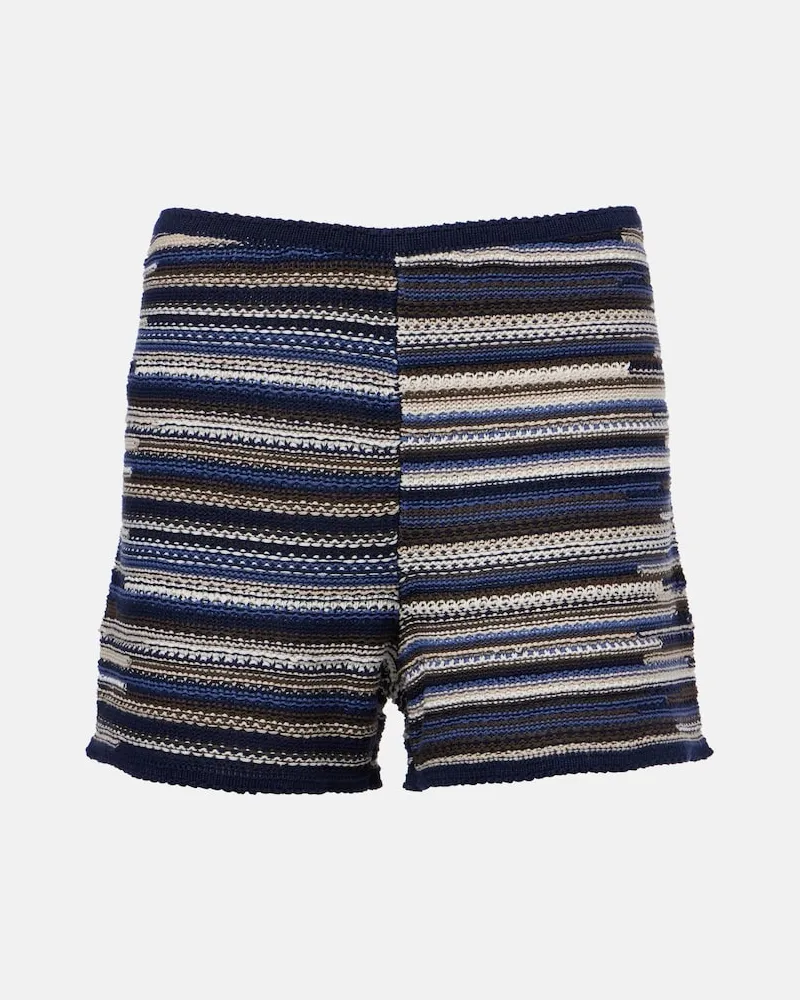 Proenza Schouler White Label - Shorts Jenna in maglia Blu