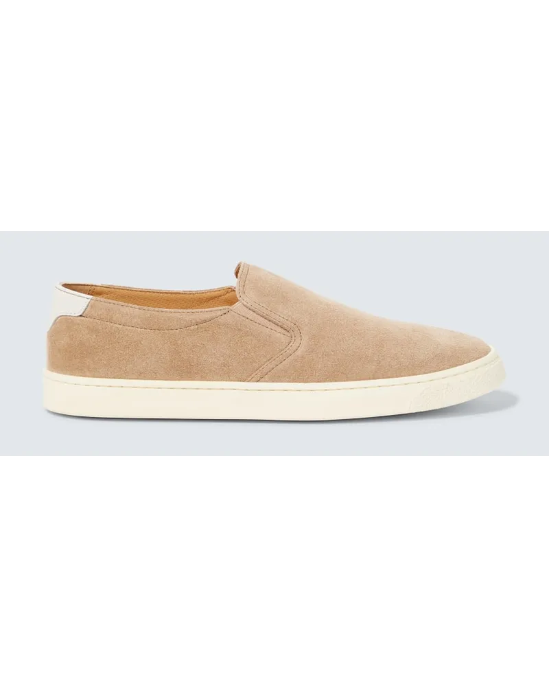 Brunello Cucinelli Slip-on in suede Marrone