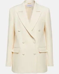 Gabriela Hearst Blazer doppiopetto Kees in seta e lana Bianco