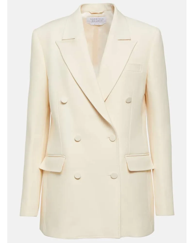 Gabriela Hearst Blazer doppiopetto Kees in seta e lana Bianco