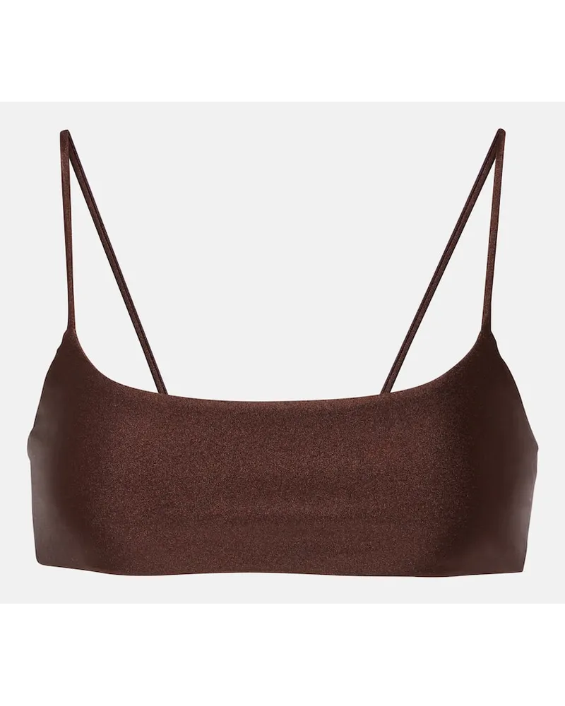 JADE SWIM Top bikini Muse Marrone