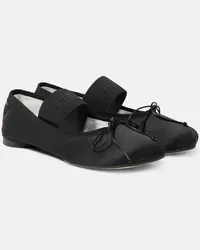 Maison Margiela Ballerine in raso Nero