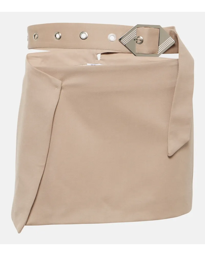 ATTICO Minigonna in gabardine di lana vergine Beige