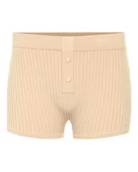 Live The Process Shorts a costine in maglia stretch Beige