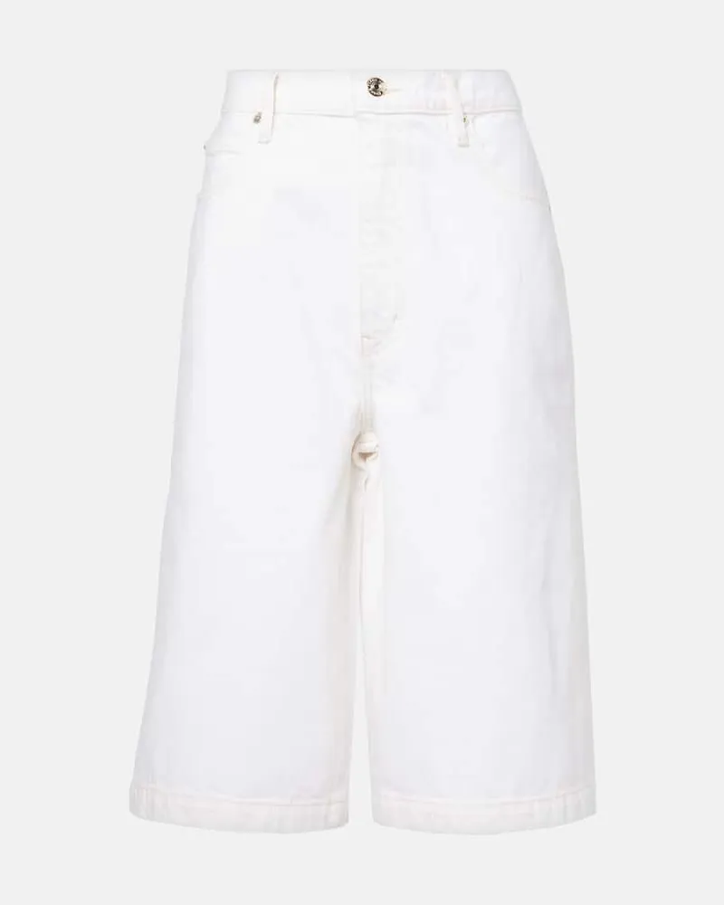 Frame Denim Bermuda di jeans The Boy Bianco