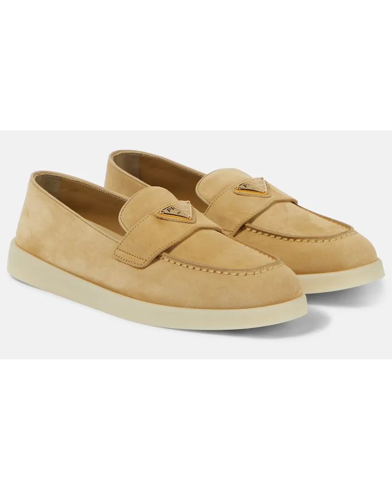 Prada Mocassini Saint Tropez in suede Beige
