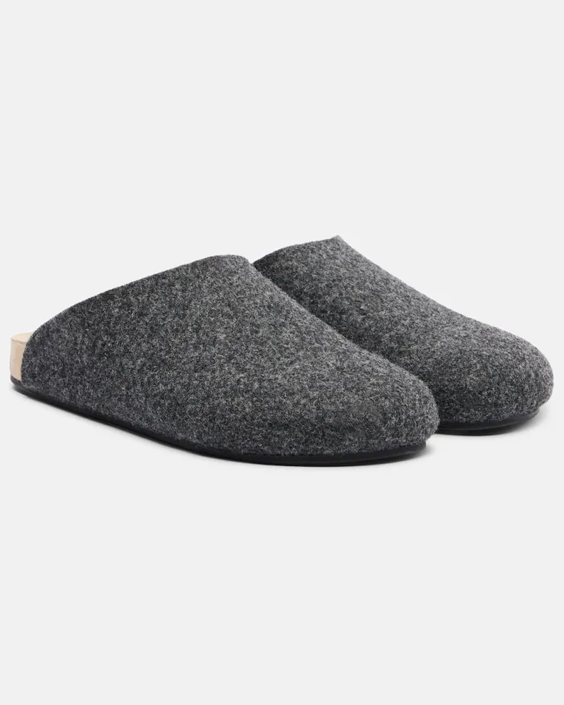 The Row Slippers Hudson Grigio