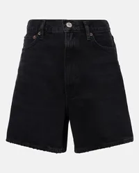 AGOLDE Shorts di jeans Stella a vita alta Nero