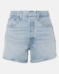 AGOLDE Shorts di jeans Parker a vita media Blu