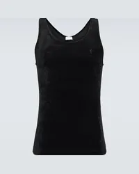 Saint Laurent Tank top in velluto Nero