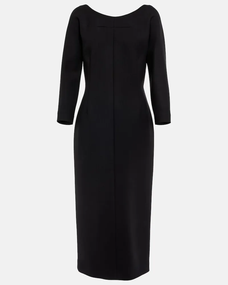 The Row Abito midi Tulip in misto lana Nero