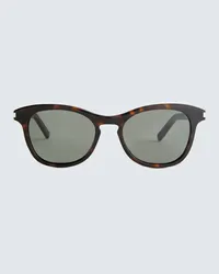 Saint Laurent Occhiali da sole in acetato Marrone