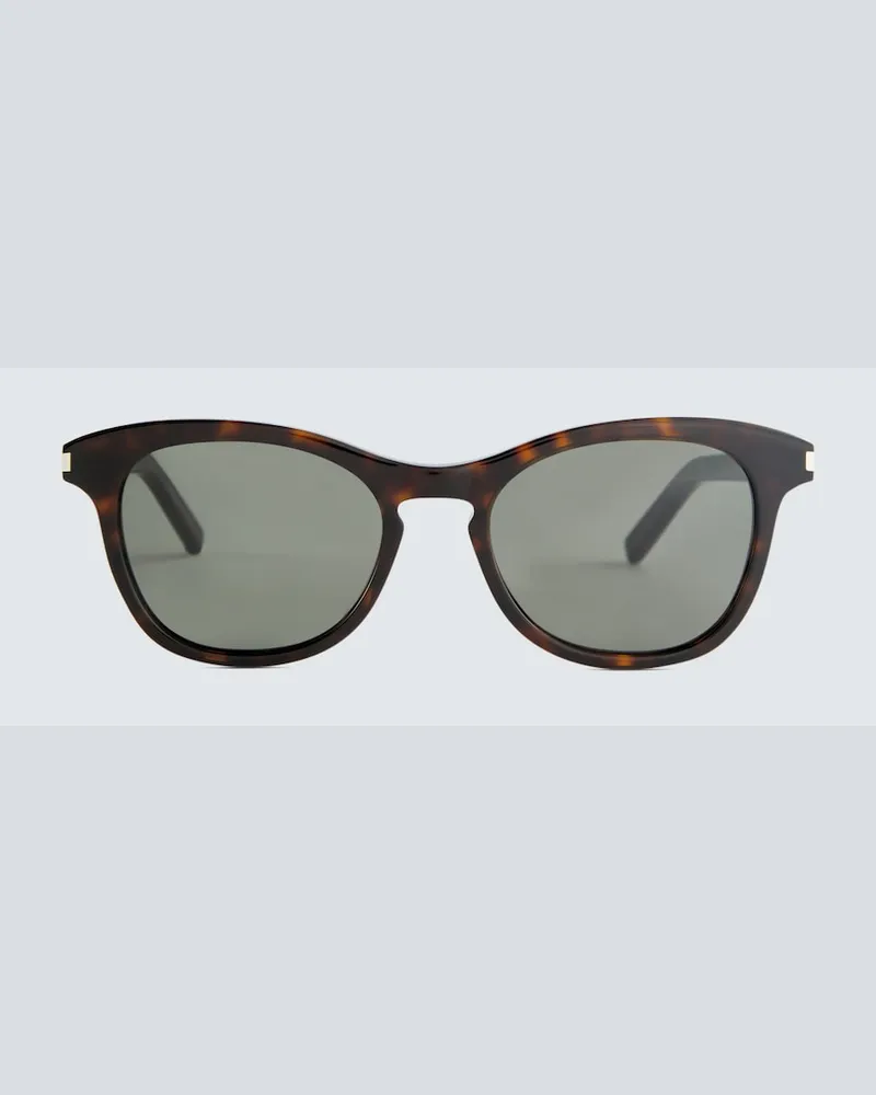 Saint Laurent Occhiali da sole in acetato Marrone