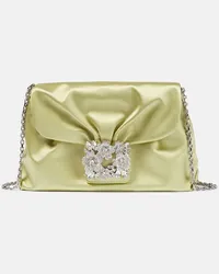 Roger Vivier Borsa a spalla RV Bouquet Mini in raso Giallo