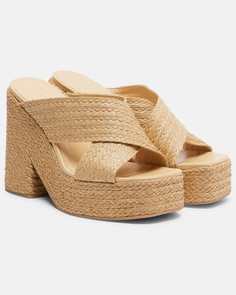 SOULIERS MARTINEZ Sandali Garda in rafia Beige