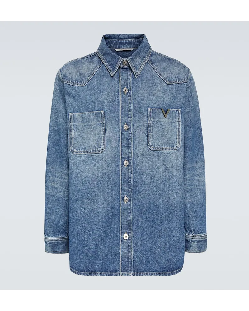 Valentino Garavani Camicia di jeans Blu