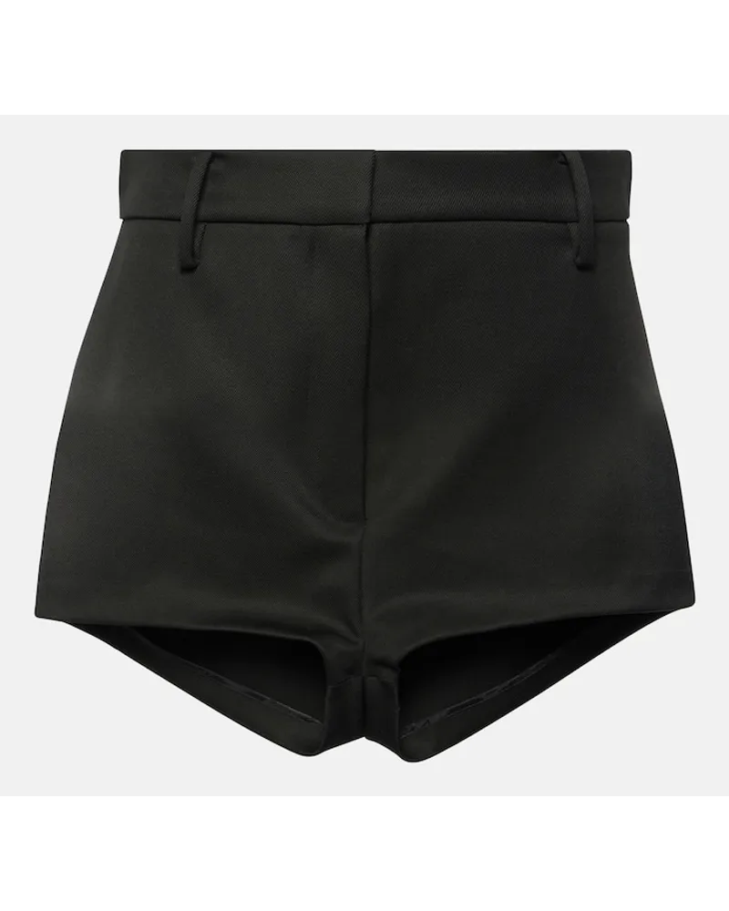 Magda Butrym Shorts a vita alta in lana Nero