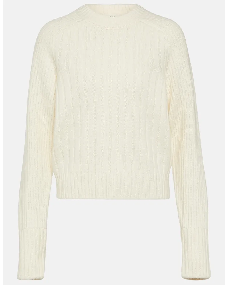 Co PulloverÂ a coste lana e cashmere Bianco